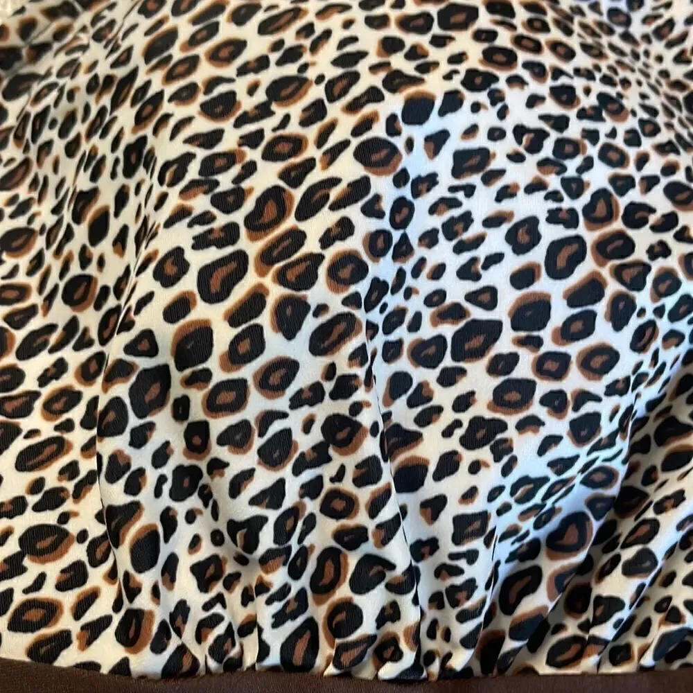 Leopard print one piece swimsuit swim dress size 18W